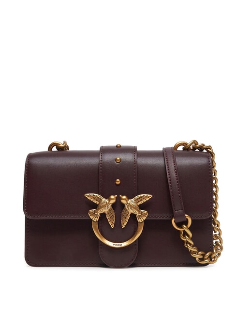 PINKO MINI LOVE BAG Jedna prosta torba winogrona catawba-antyczne złoto - Torby damskie