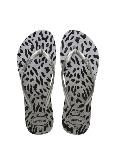HAVAIANAS SLIM ANIMALS Klapki szary/szary - Buty damskie