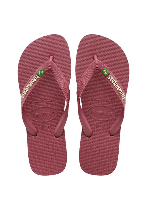 HAVAIANAS BRASIL LOGO Klapki  amarant - Buty uniseks