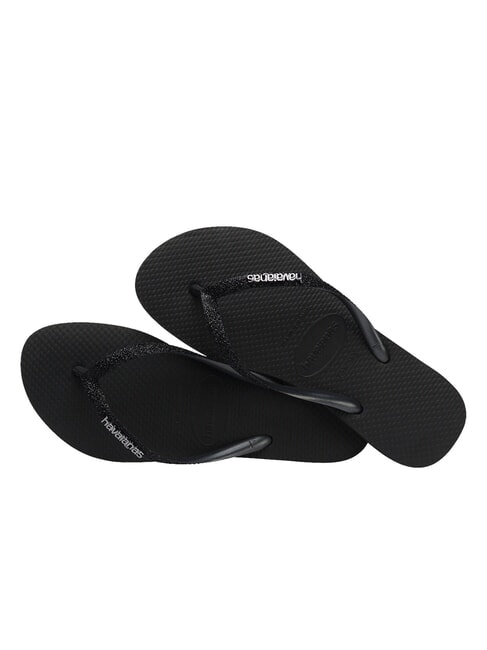 HAVAIANAS SLIM GLITTER II Klapki czarny czarny - Buty damskie