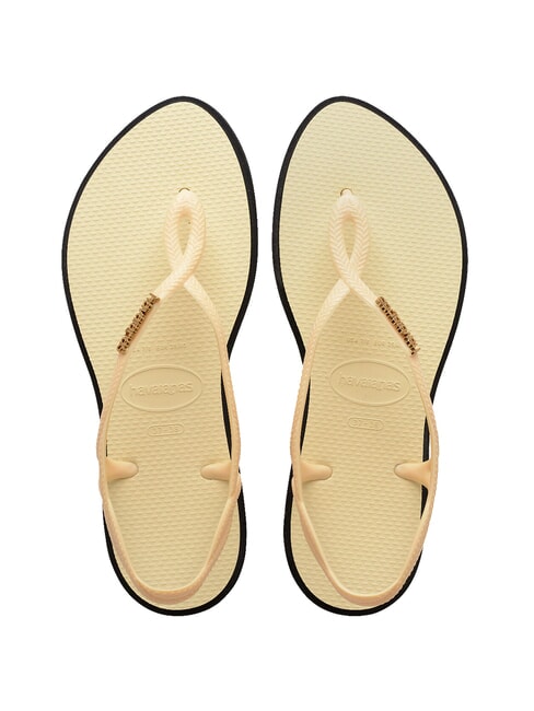 HAVAIANAS LUNA POINT Sandały typu japonki krem maślany - Buty damskie