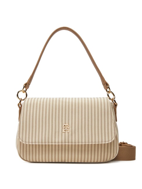 TOMMY HILFIGER POPPY SUMMER Torba na ramię z paskiem na ramię melanż khaki pustynny - Torby damskie