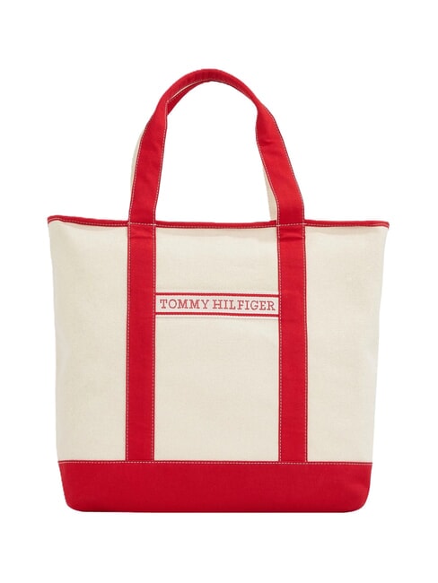 TOMMY HILFIGER TH SUMMER CANVAS Torba na ramię podstawowy czerwony - Torby damskie