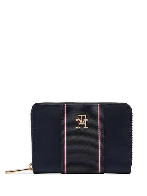 TOMMY HILFIGER POPPY Portfel zapinany na suwak kosmiczny niebieski - Portfele damskie