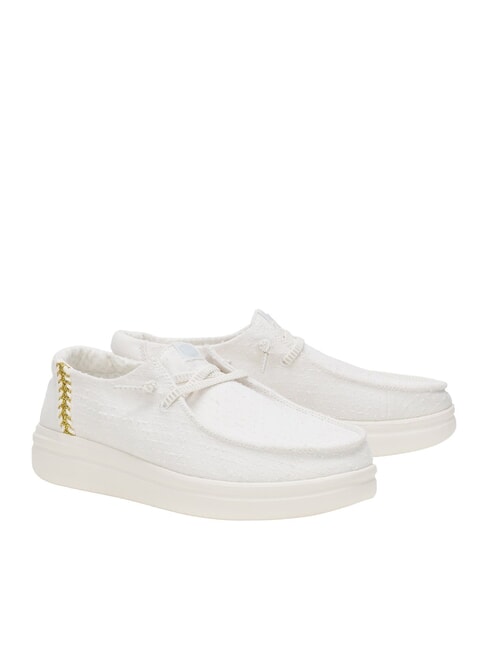 HEY DUDE WENDY ESPADRILLE WOVEN Mokasyny biały - Buty damskie