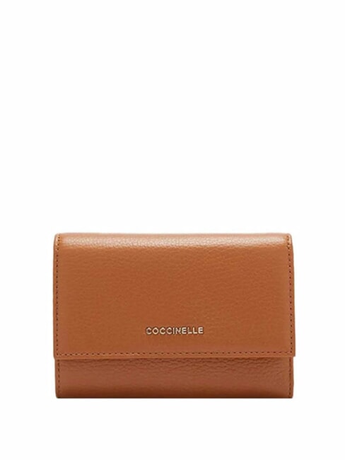 COCCINELLE METALLIC SOFT Mini portfel skórzany SKÓRA - Portfele damskie