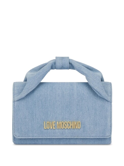 LOVE MOSCHINO DENIM  Mała torebka z paskiem na ramię błękitny - Torby damskie