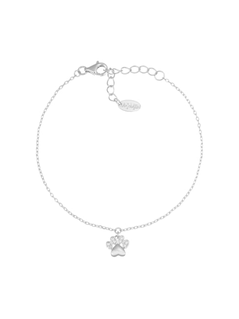AMEN COCCOLE LUXURY Srebrna bransoletka z odciskiem stopy rod - Bransoletki damskie