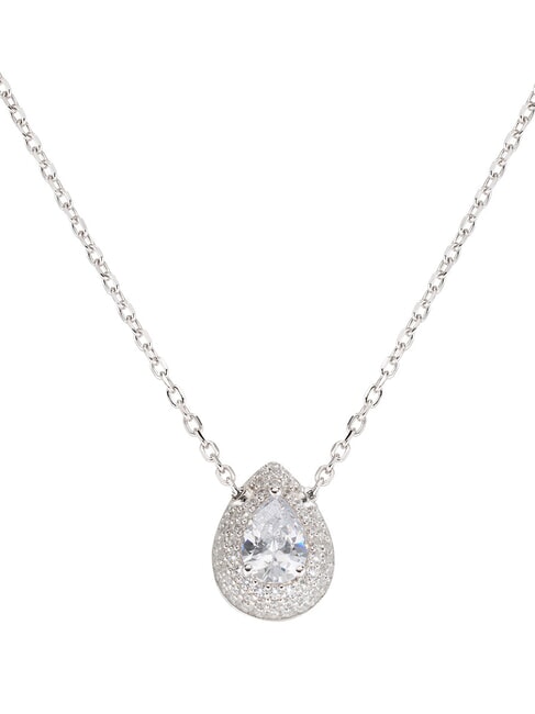 AMEN DIAMONDS Srebrny naszyjnik z cyrkonią rod - Naszyjniki