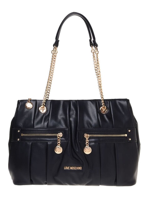 LOVE MOSCHINO ZIPPER Torba na ramię Czarny - Torby damskie