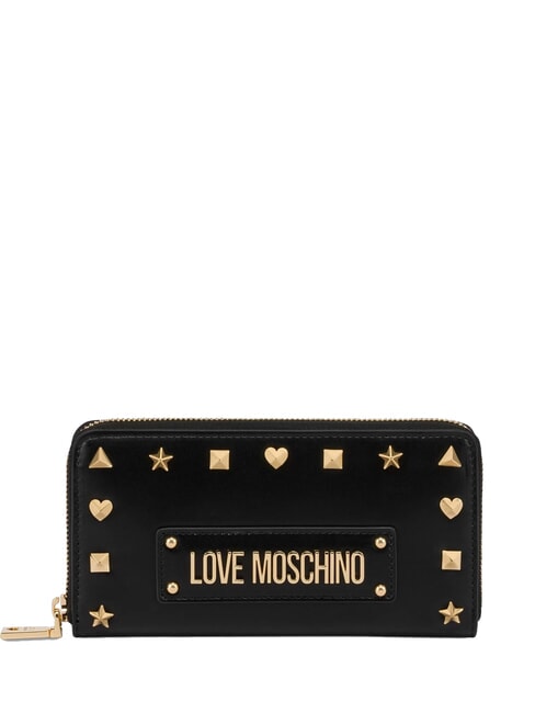 LOVE MOSCHINO BORCHIE Portfel zapinany na suwak Czarny - Portfele damskie