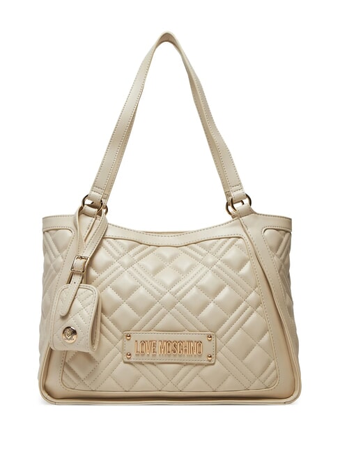 LOVE MOSCHINO QUILTED  Torba na zakupy kość słoniowa - Torby damskie