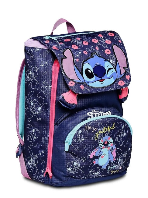 LILO & STITCH MY ALIEN PAL Rozszerzalny plecak niebiesko-głęboki - Plecaki szkolne i rekreacyjne