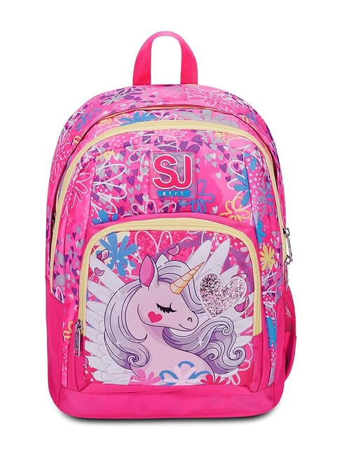SJGANG ADVANCED UNICORN LED Plecak dwukomorowy FUKSJA CUKROWĄ - Plecaki szkolne i rekreacyjne