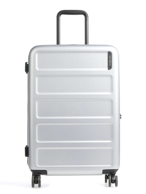 SAMSONITE QUADRIX Wózek obrotowy średni SREBRNY - Wózki twarde