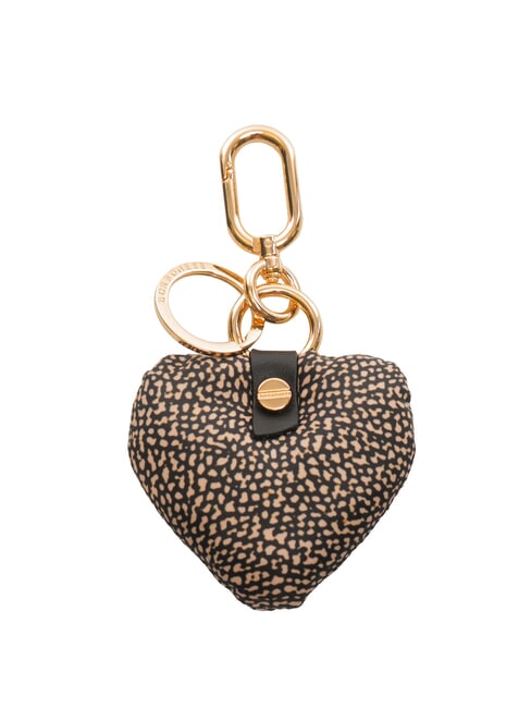 BORBONESE KEYRING Cuore Brelok z zawieszką OP/NATURALNY/CZARNY - Brelok