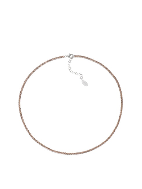 AMEN TENNIS MANIA Naszyjnik choker z cyrkoniami rod - Naszyjniki