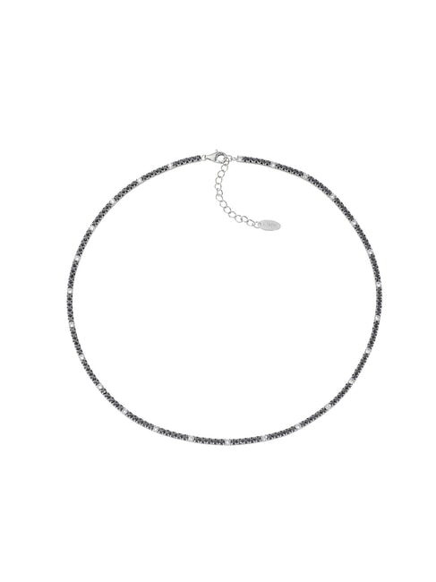 AMEN TENNIS MANIA Naszyjnik choker z cyrkoniami rod - Naszyjniki