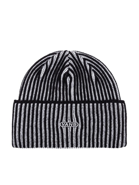 VANS NESBIT CUFF Kapelusz z mankietem czarno/biały - Włosy