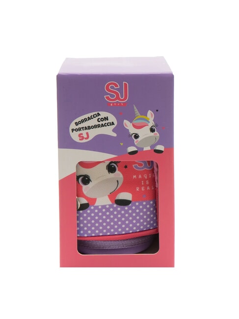 SJGANG KIDS Butelka na wodę 350ml + koszyk na bidon różowy - Butelki termiczne na wodę