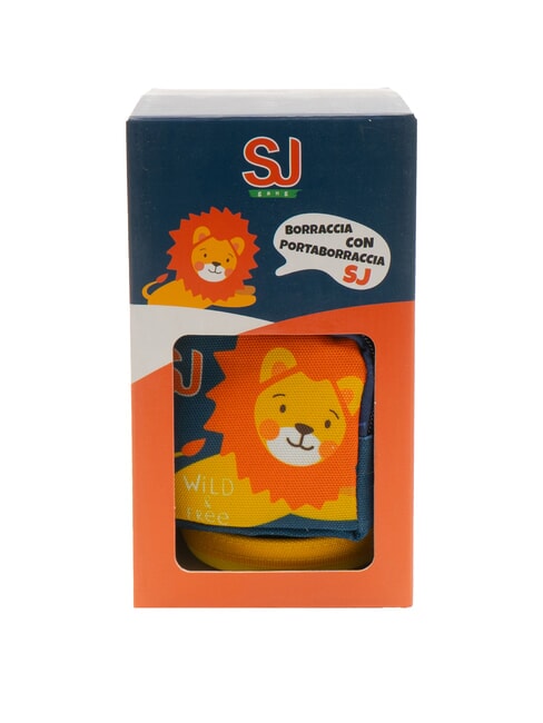 SJGANG KIDS Butelka na wodę 350ml + koszyk na bidon pomarańczowy - Butelki termiczne na wodę