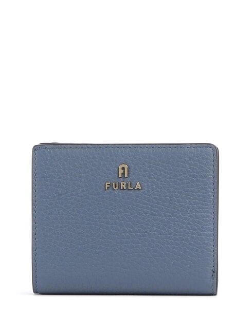 FURLA CAMELIA Kompaktowy portfel ze skóry cielęcej drelich - Portfele damskie