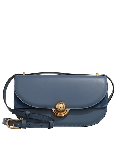FURLA SFERA Skórzana torba na ramię z klapką drelich - Torby damskie