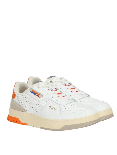 BLAUER HARPER Adidasy biały/pomarańczowy - Buty męskie