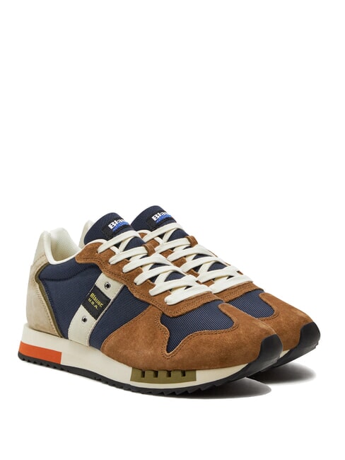 BLAUER QUEENS Trampki do biegania koniak/granat - Buty męskie