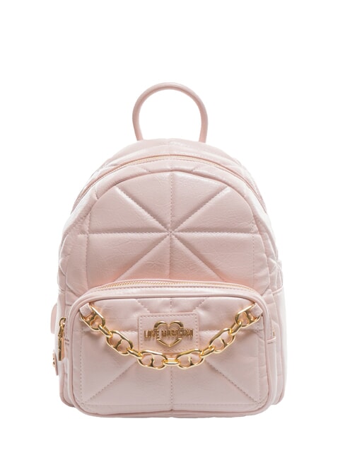 LOVE MOSCHINO GOLD CHAIN Plecak róża - Torby damskie