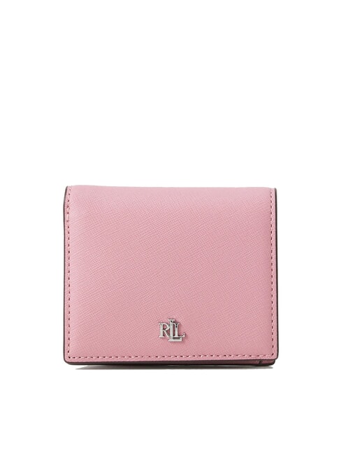 RALPH LAUREN COMPACT Mały skórzany portfel róże fioletowe11 - Portfele damskie
