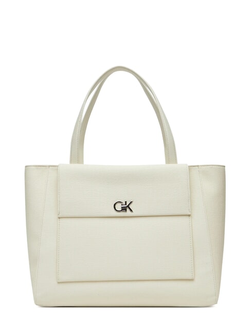 CALVIN KLEIN CK MEDIUM Kupujący na ramieniu kreda - Torby damskie