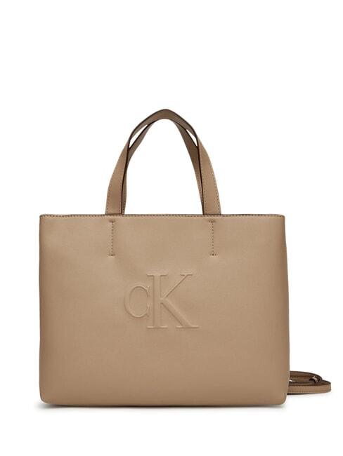 CALVIN KLEIN SCULPTED EW Torebka z paskiem na ramię porcelana - Torby damskie