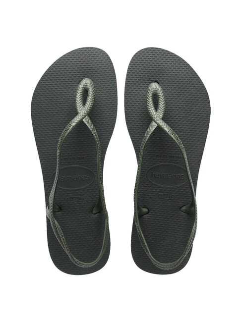 HAVAIANAS LUNA klasyczne klapki oliwkowo-zielony - Buty damskie