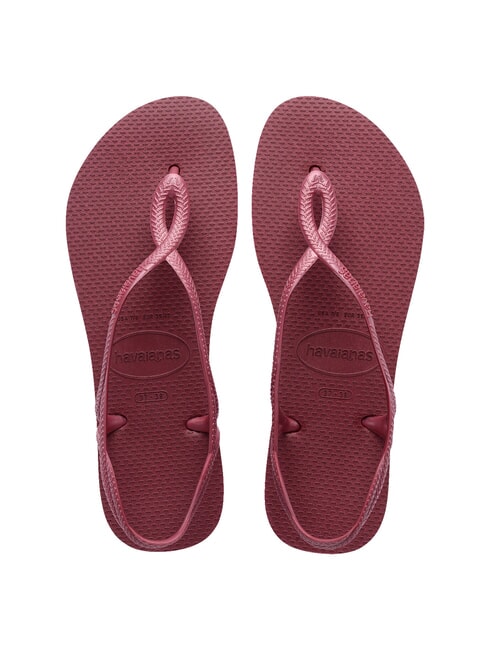 HAVAIANAS LUNA klasyczne klapki amarant - Buty damskie