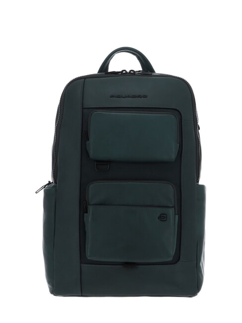PIQUADRO LIKO Plecak na laptopa 15,6" ZIELONY - Plecaki na laptopa do pracy