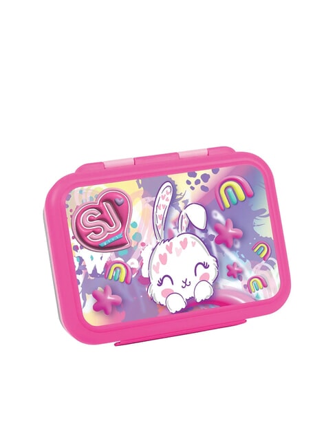SJGANG BOY & GIRL Lunchbox do przedszkola, szkoły podstawowej 0,85 l miękki liliowy - Torby i akcesoria dla dzieci