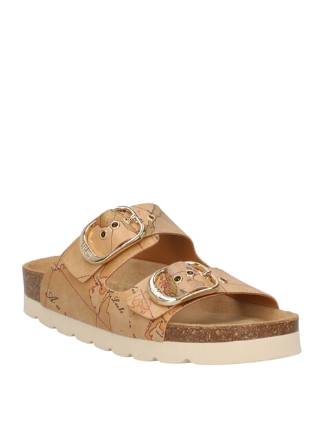 ALVIERO MARTINI PRIMA CLASSE GEO CLASSIC Kapcie z 2 klamrami NATURALNY - Buty damskie