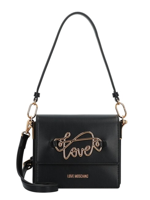 LOVE MOSCHINO CURSIVE LOGO Torba na ramię z paskiem na ramię Czarny - Torby damskie