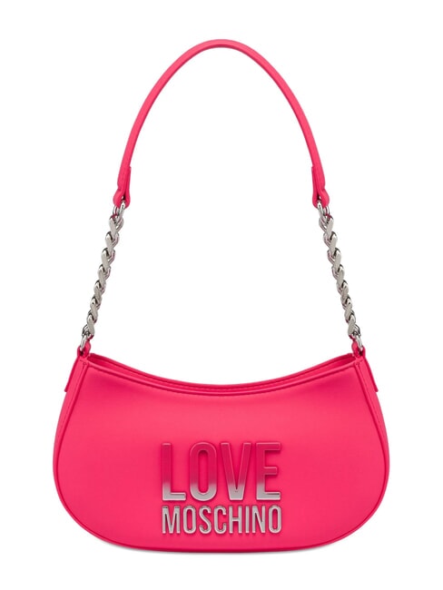 LOVE MOSCHINO MIDDLE CHAIN Torba na ramię fuksja - Torby damskie