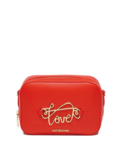 LOVE MOSCHINO CURSIVE LOGO Mała torba na ramię CZERWONY - Torby damskie