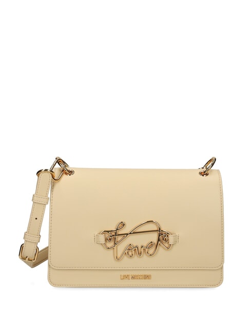 LOVE MOSCHINO CURSIVE LOGO Torba na ramię beżowy - Torby damskie