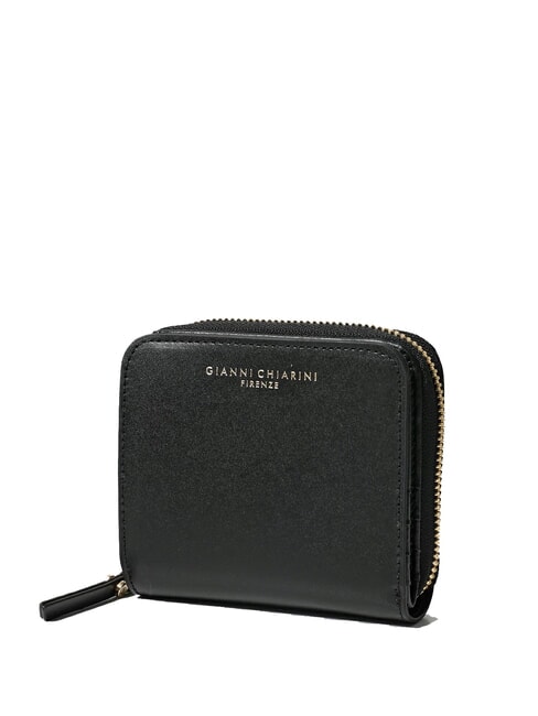 GIANNI CHIARINI WALLETS VACCHETTA CALF Mały portfel z gładkiej skóry Czarny - Portfele damskie
