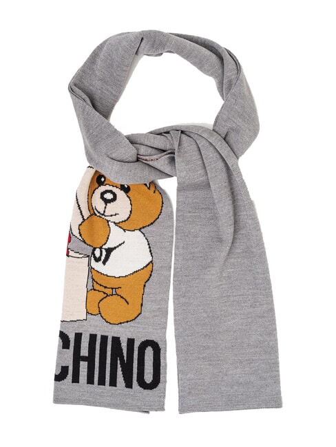 MOSCHINO TEDDY BOX Szalik jasnoszary - Szaliki