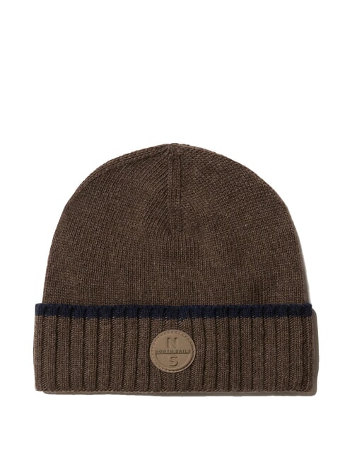 NORTH SAILS BEANIE Czapka z mankietem melanż orzechowy - Włosy