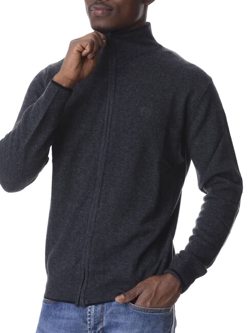 NORTH SAILS 12GG Sweter ciemnoszary melanż - Koszulki męskie