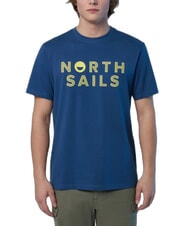 NORTH SAILS LINE PRINT Bawełniana koszulka z nadrukiem maxi ciemny denim - Koszulki męskie - 1