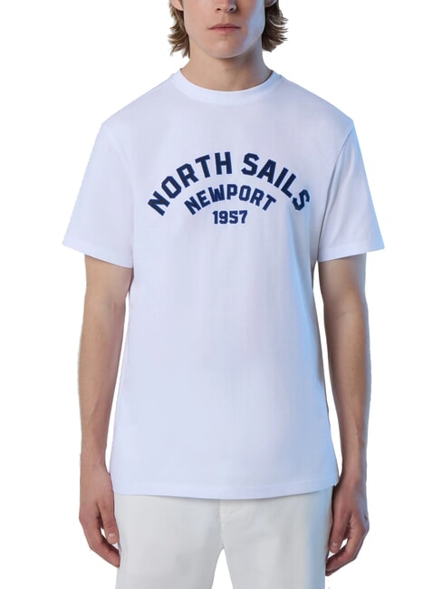 NORTH SAILS NEWPORT Koszulka bawełniana z logo łuku biały - Koszulki męskie