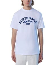 NORTH SAILS NEWPORT Koszulka bawełniana z logo łuku biały - Koszulki męskie - 1