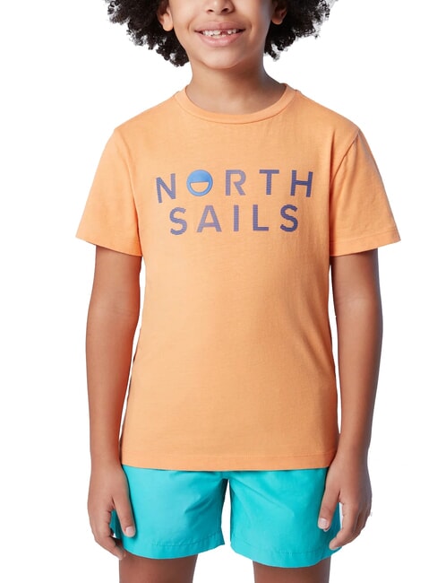 NORTH SAILS STRIPED KIDS Koszulka z krótkim rękawem mandarynki - Koszulka dziecięca